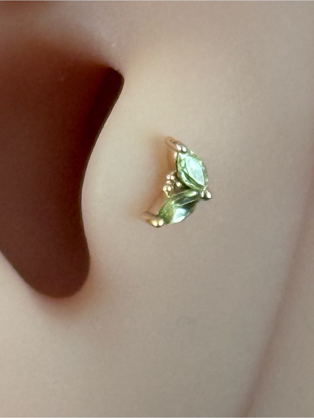 BVLA "Petals" 14K Rose Gold & Peridot Threadless End